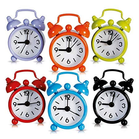 Mini Alarm Clocks Mini Minutes 6 Assorted Colours